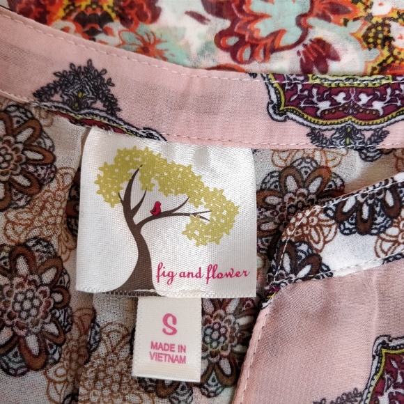 Anthropologie Fig and Flower flowy boho blouse - Picture 4 of 7